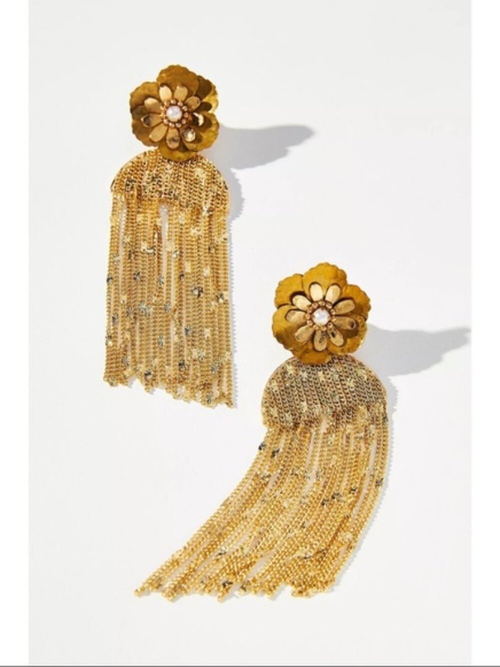 Anthropologie Bloom Tassel Earrings NWT